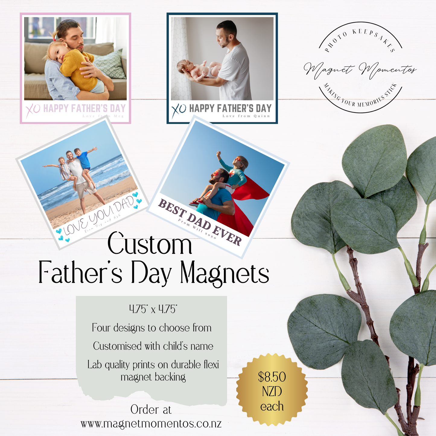 Custom Father's Day Photo Magnets